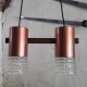 2 cylinderlamp koper met glas