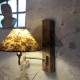 schaarlamp met viooltjeskap Handcrafted by DGH