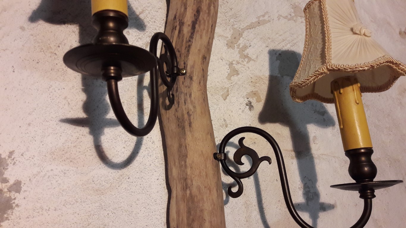 driftwood wandlamp
